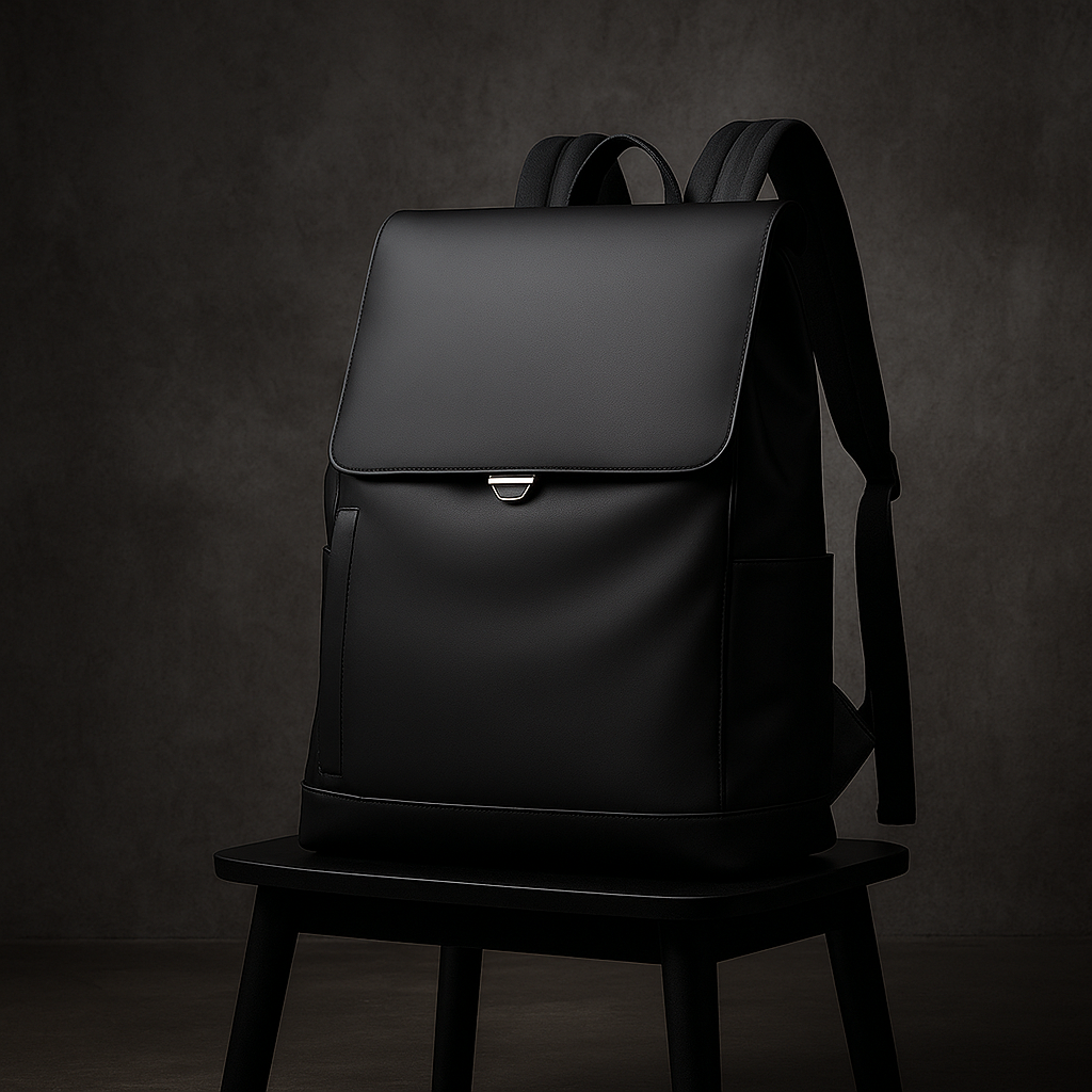 Mochila masculina minimalista para notebook Noir