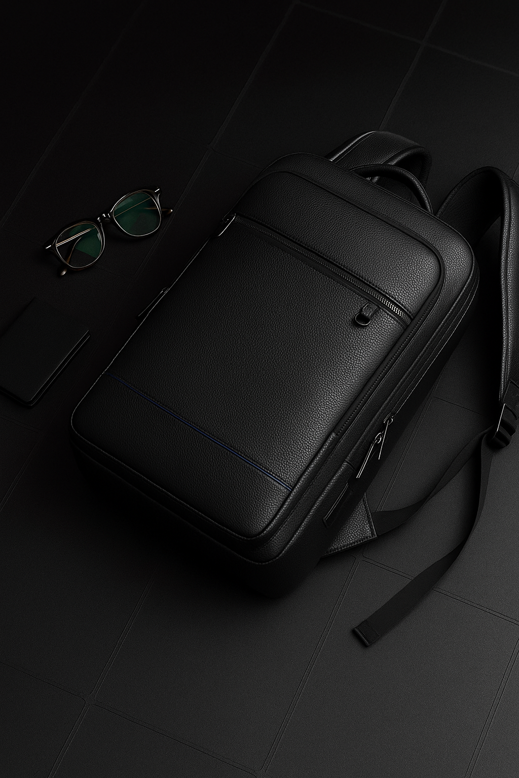Mochila masculina de couro para notebook Prime