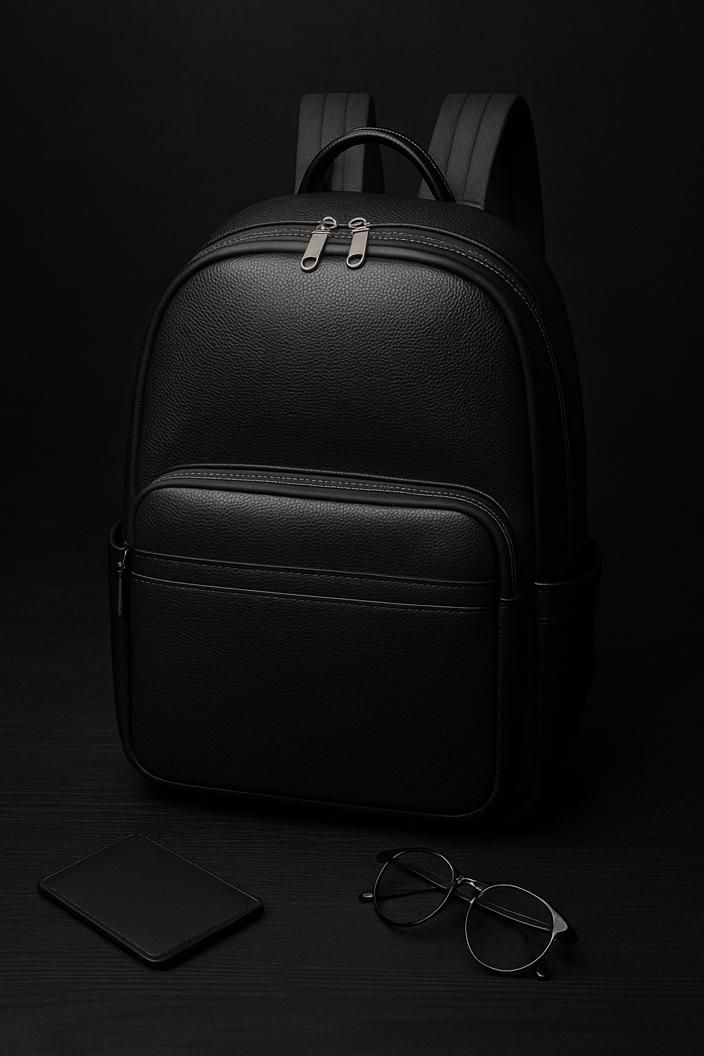Mochila masculina de couro para notebook Nero