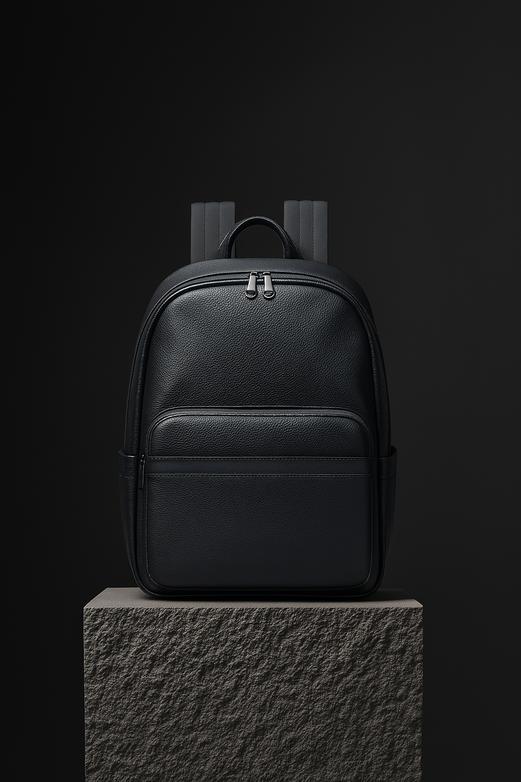 Mochila masculina de couro para notebook Nero