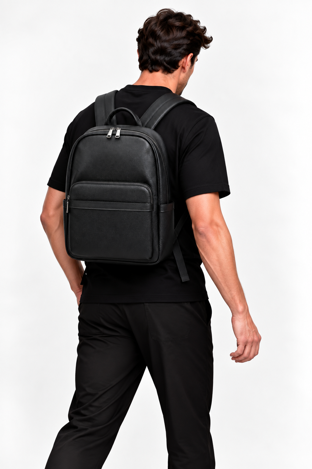 Mochila Masculina de Couro para Notebook Nero